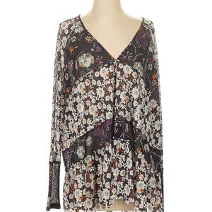 Free People Black Asymmetrical Blouse